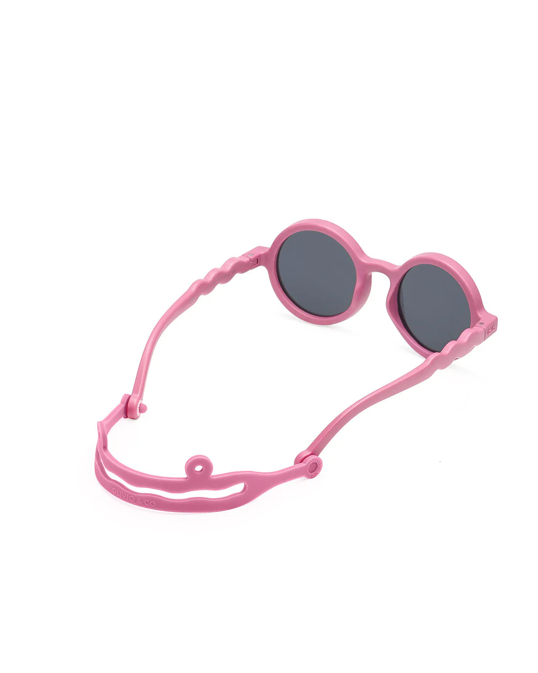 Occhiali da sole rotondi baby rosa Rock Rose 1-3 anni