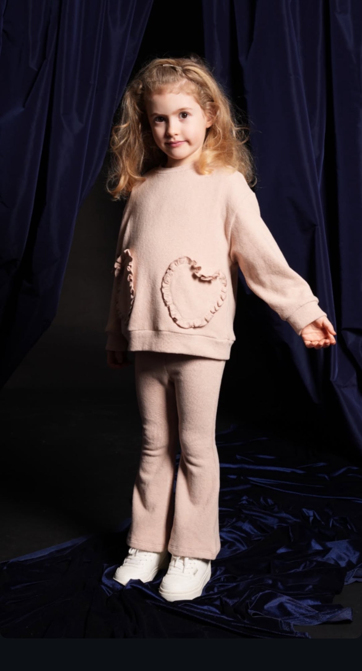 Leggings trombetta rosa confetto, caldo cotone