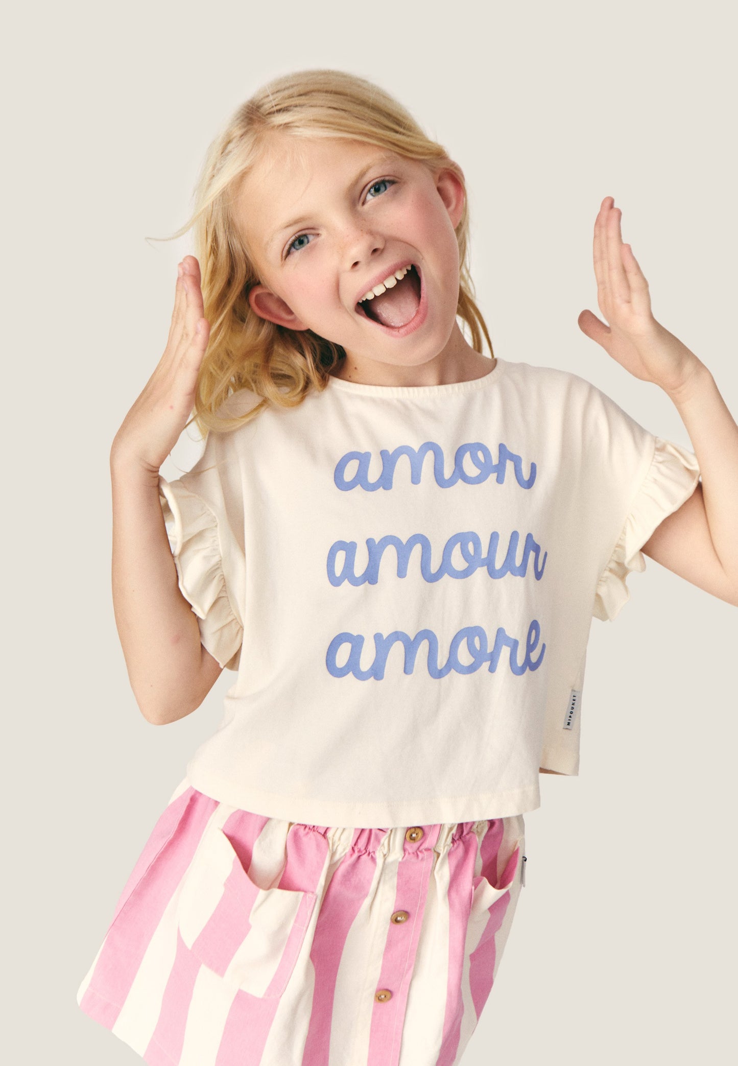 T-shirt Amour avorio