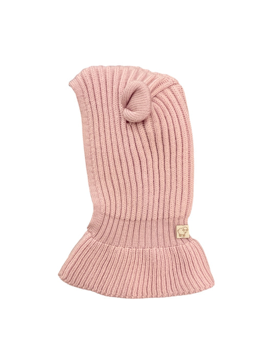 Passamontagna orecchie rosa pura lana merino
