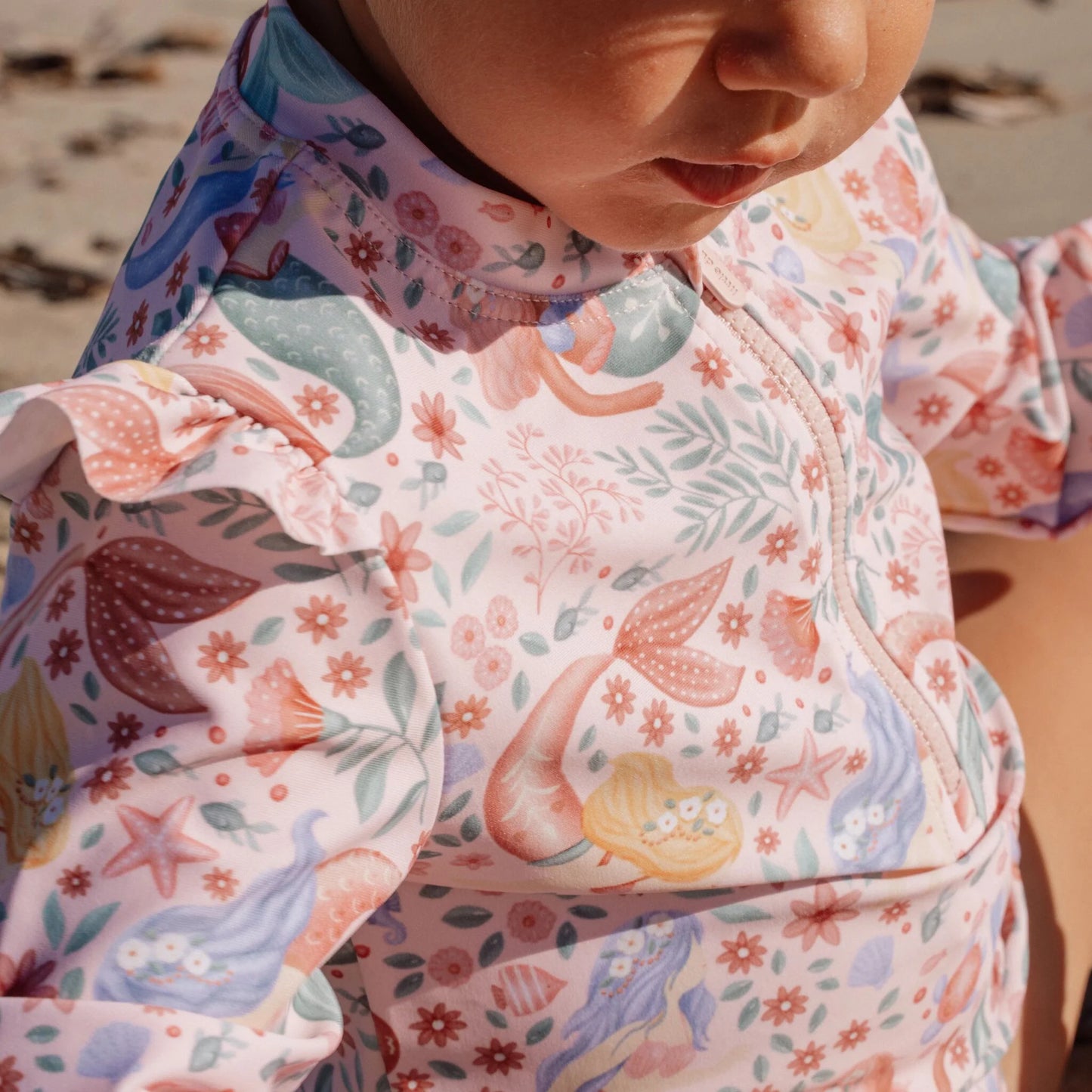 Costume da bagno, maglietta e slip, Sirene UPF40