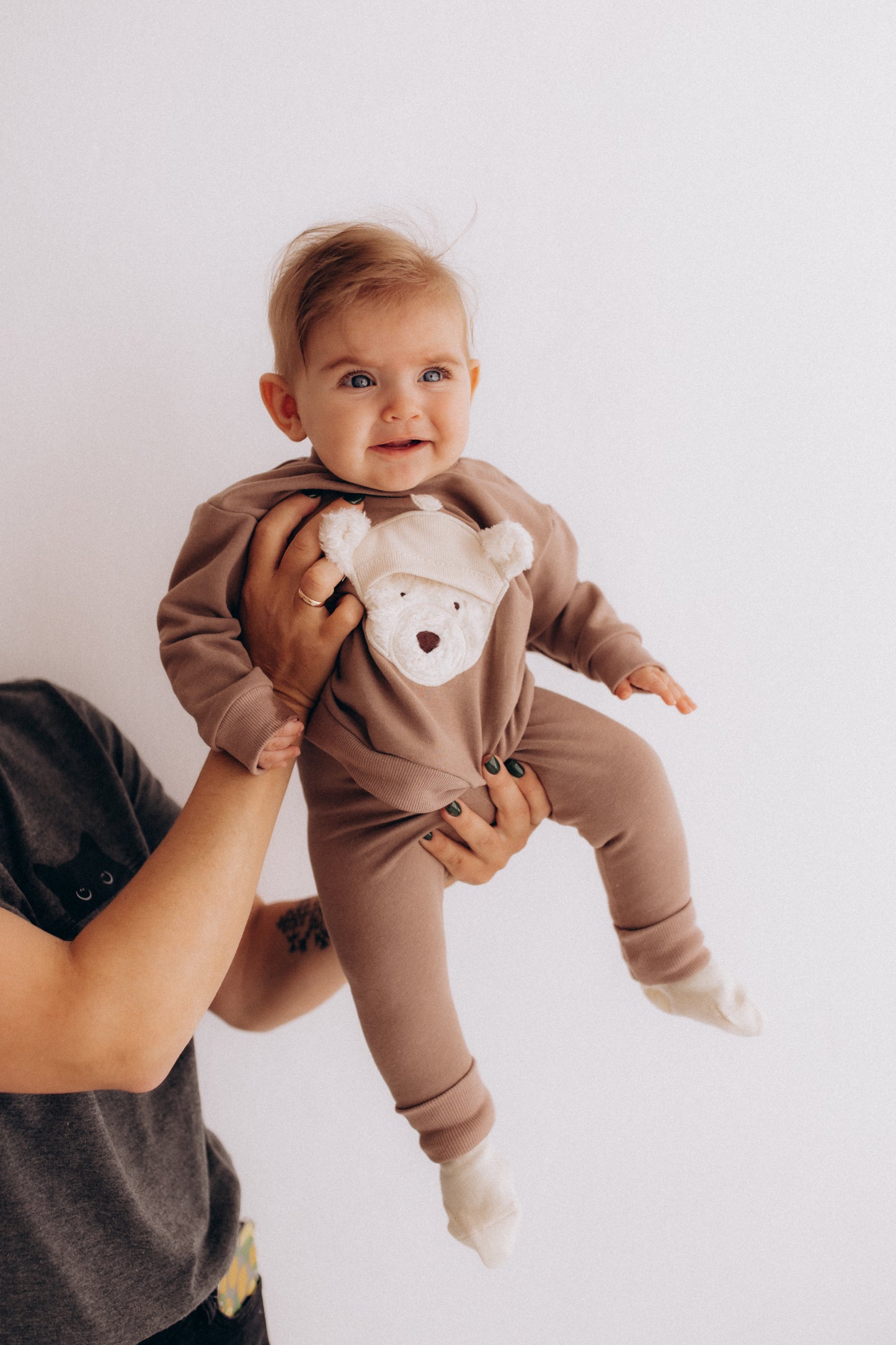 Completo felpa e pantalone Orso cotone BIO
