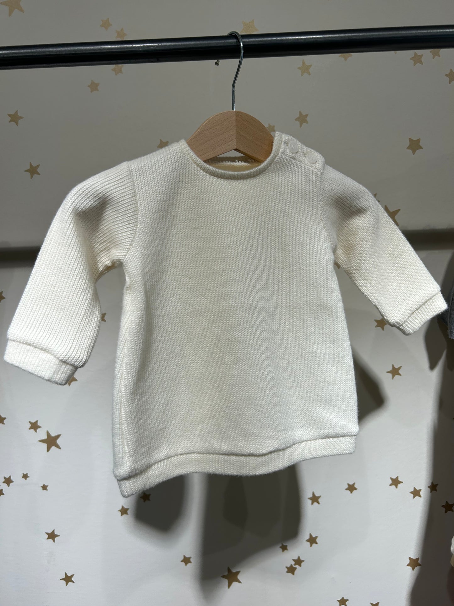 Maglione caldo cotone Sasà ecru