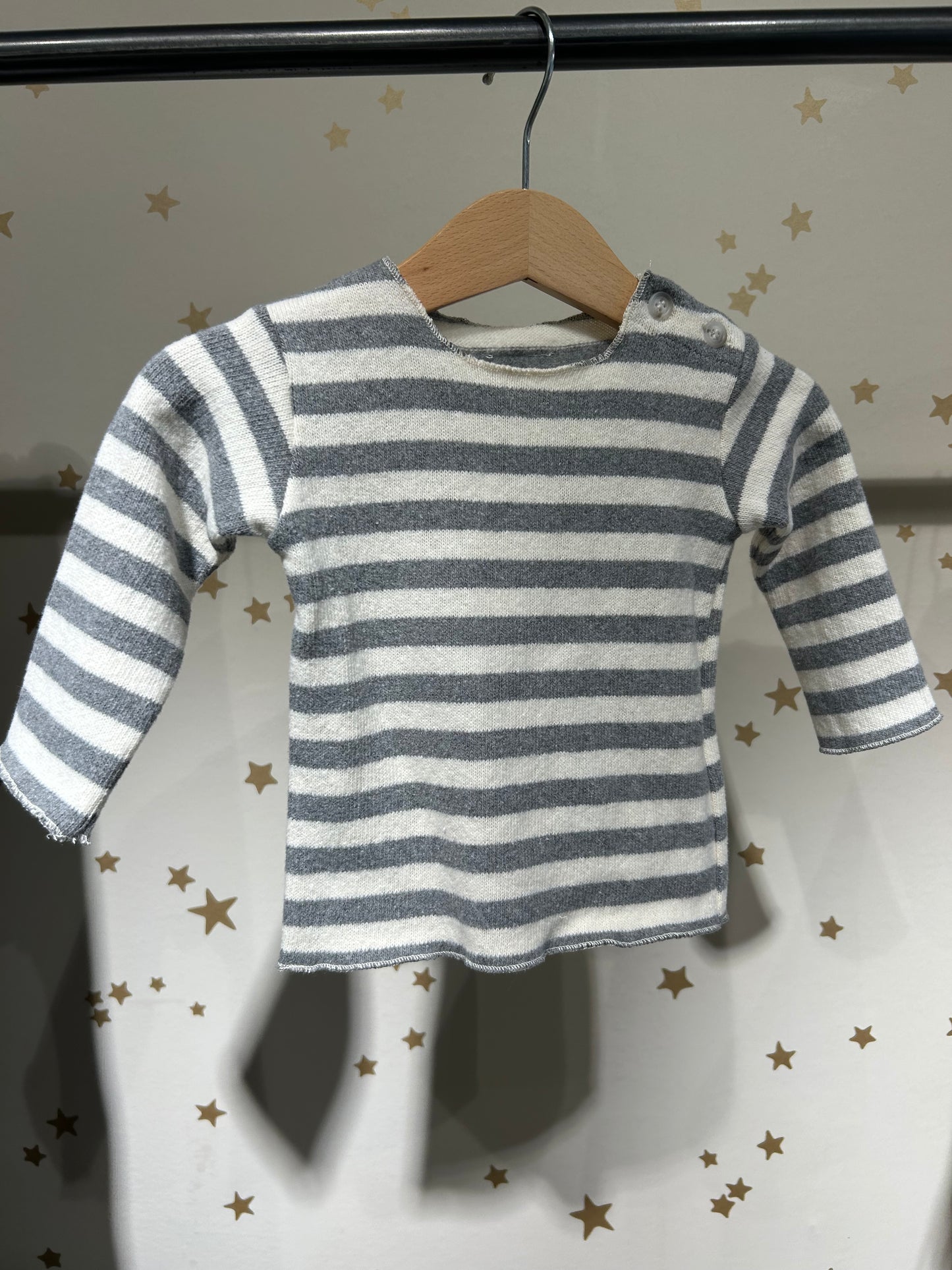 Maglietta Mammolo riga grigio caldo cotone