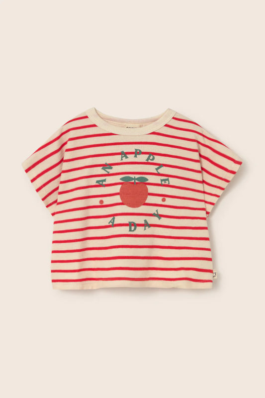T-shirt in spugna a righe Selva