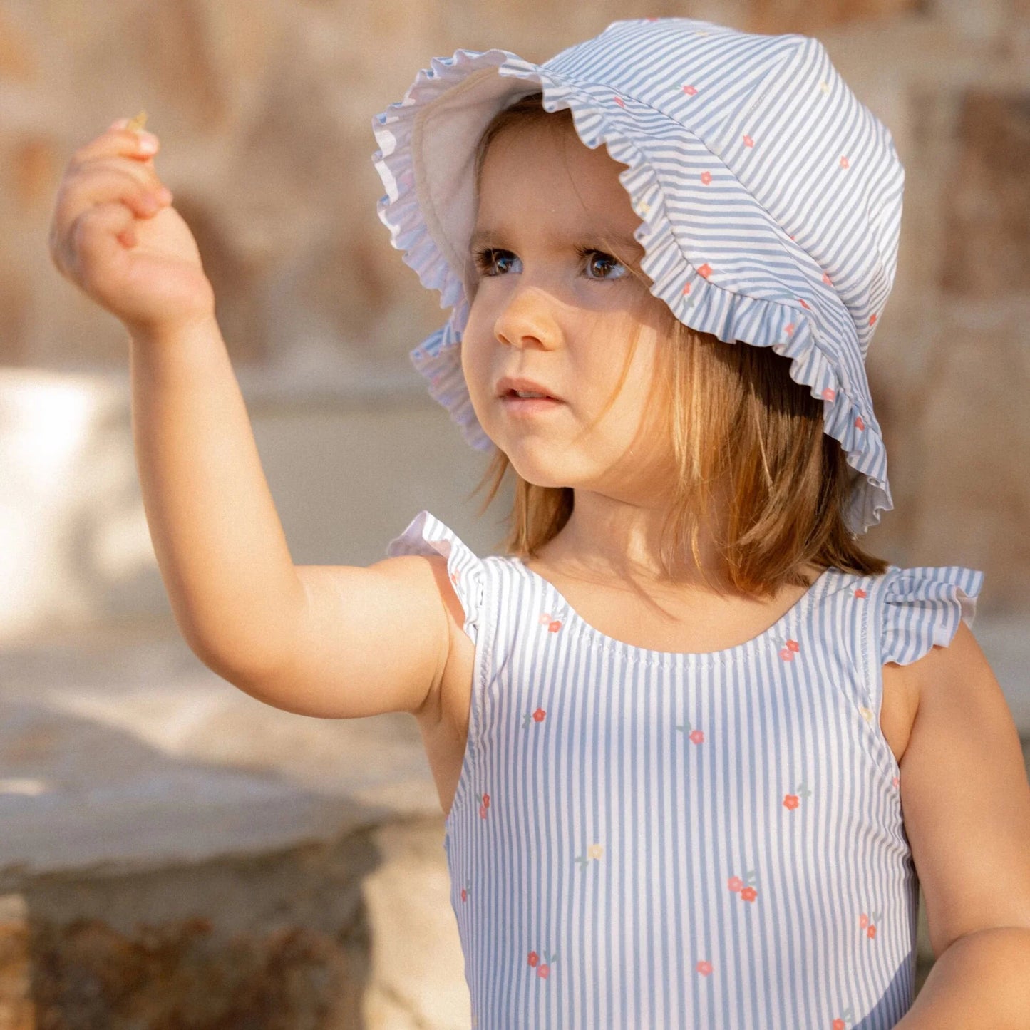 Costume da bagno intero Sunny Flower blu
