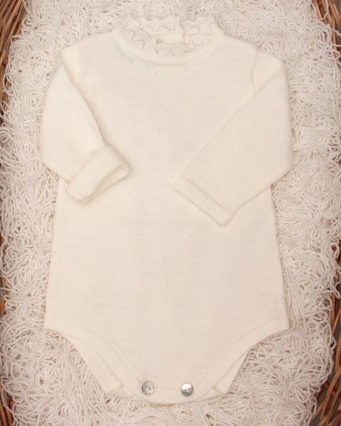 Body neonata latte pura lana merino