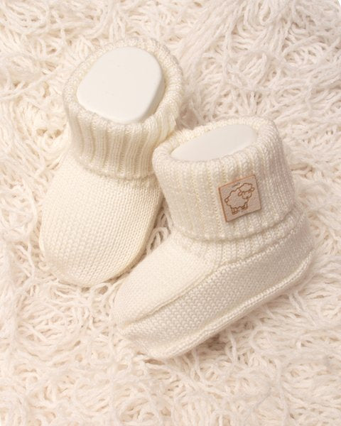 Scarpine/Calzine neonato latte pura lana merino