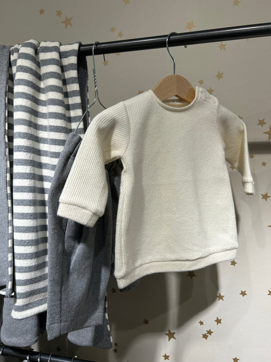 Maglione caldo cotone Sasà ecru