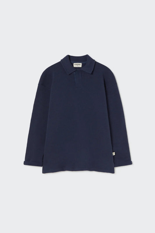 Felpa polo blu Timor