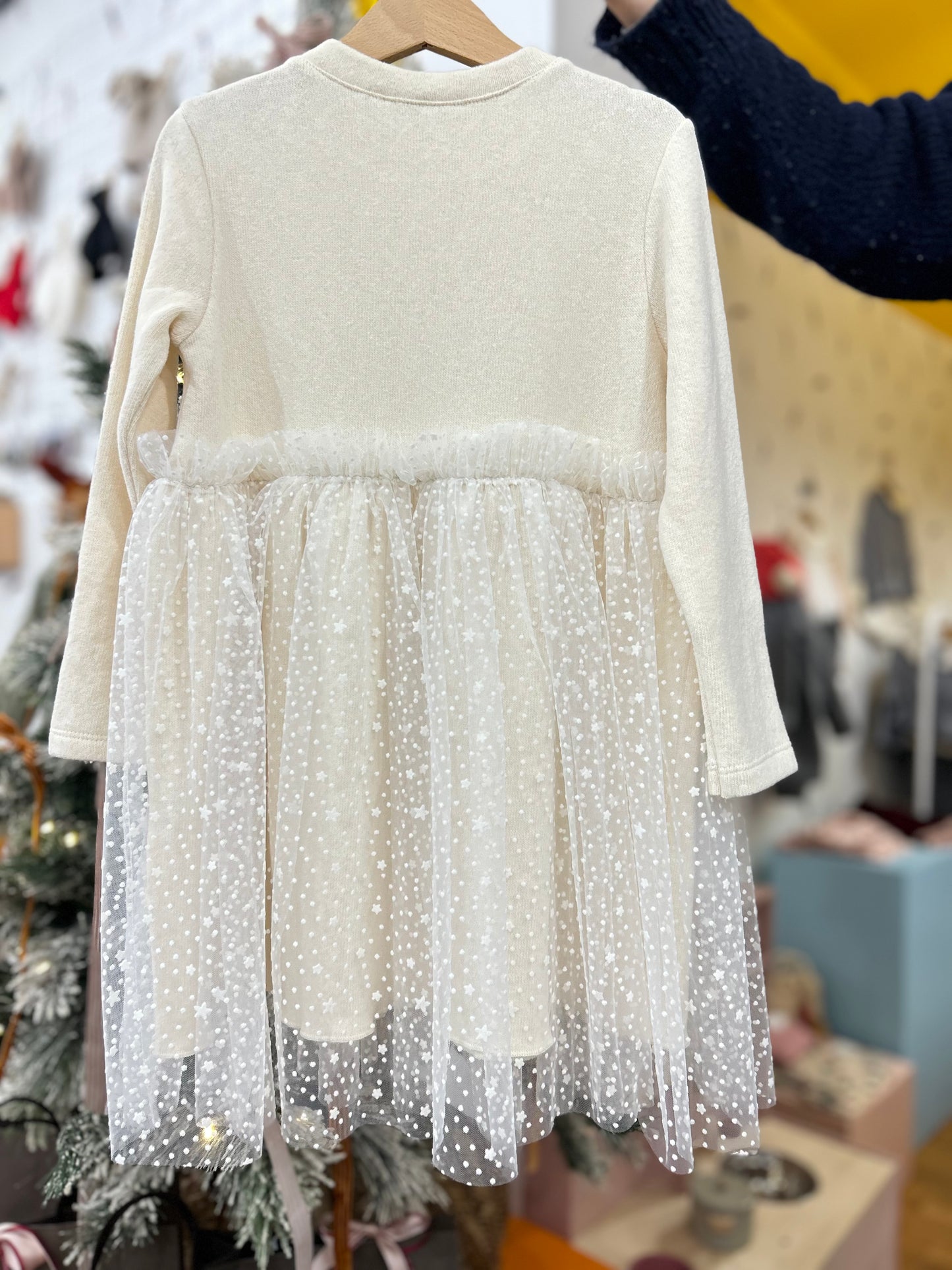 Abito avorio con tulle stelline
