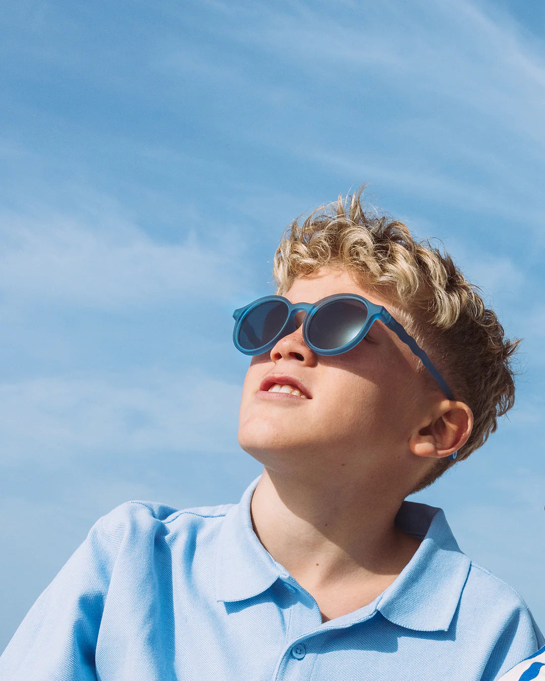 Occhiali da sole ovali bambino blu Navy Blue 5-12 anni