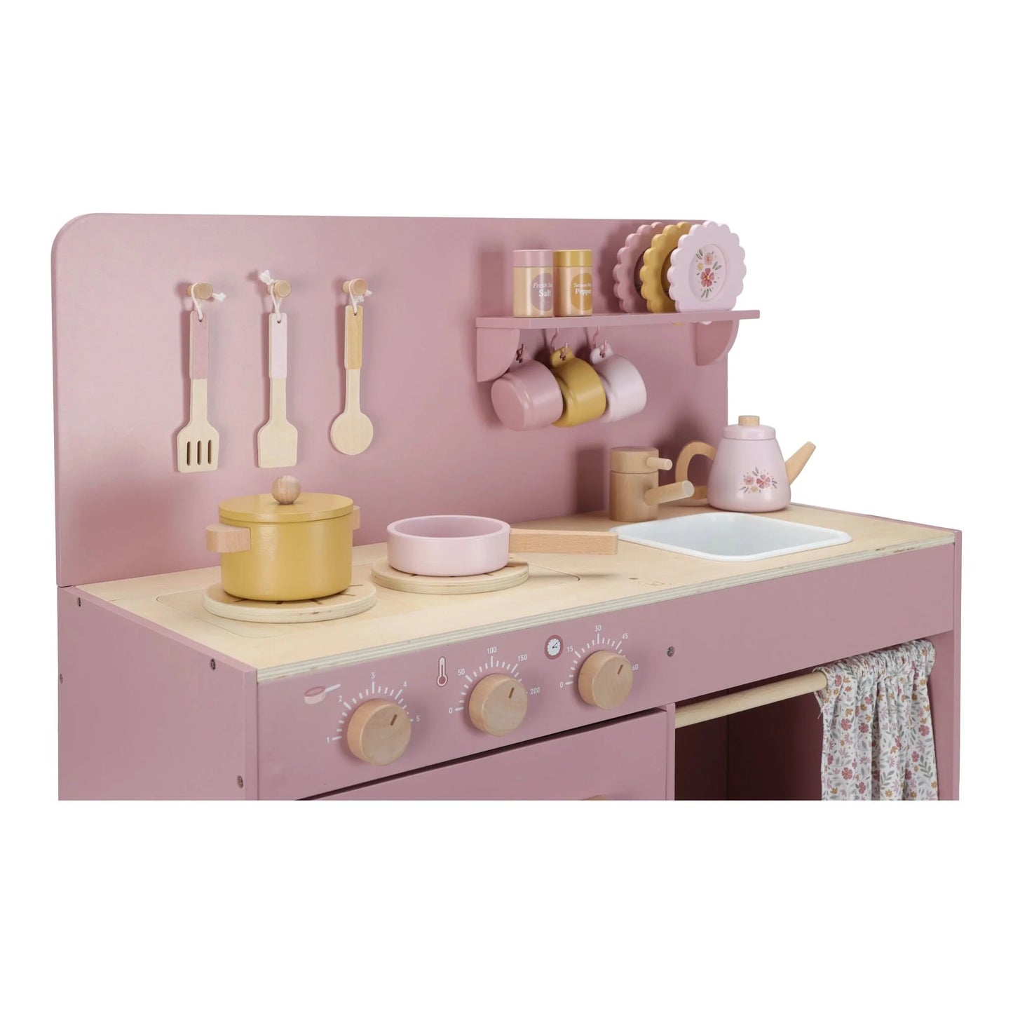Cucina in legno rosa