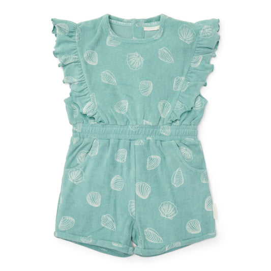 Tuta intera bambina conchiglie verde