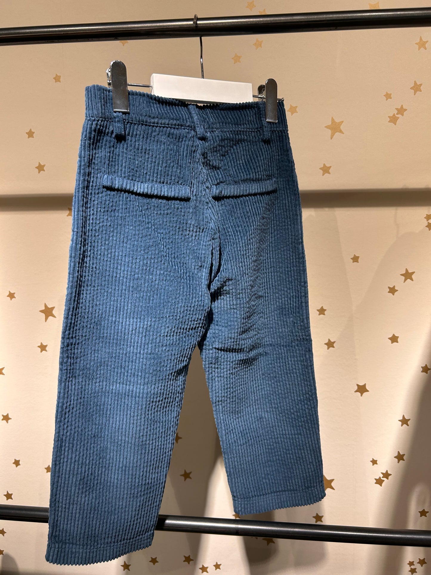 Pantalone in velluto a coste maiolica blue