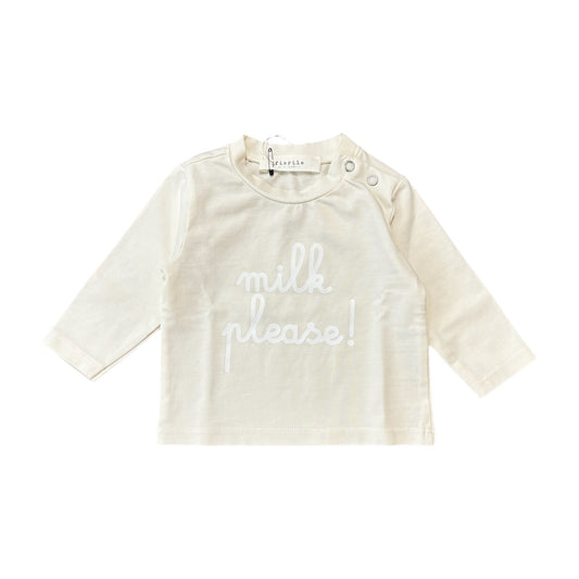 Maglietta baby avorio “Milk Please”