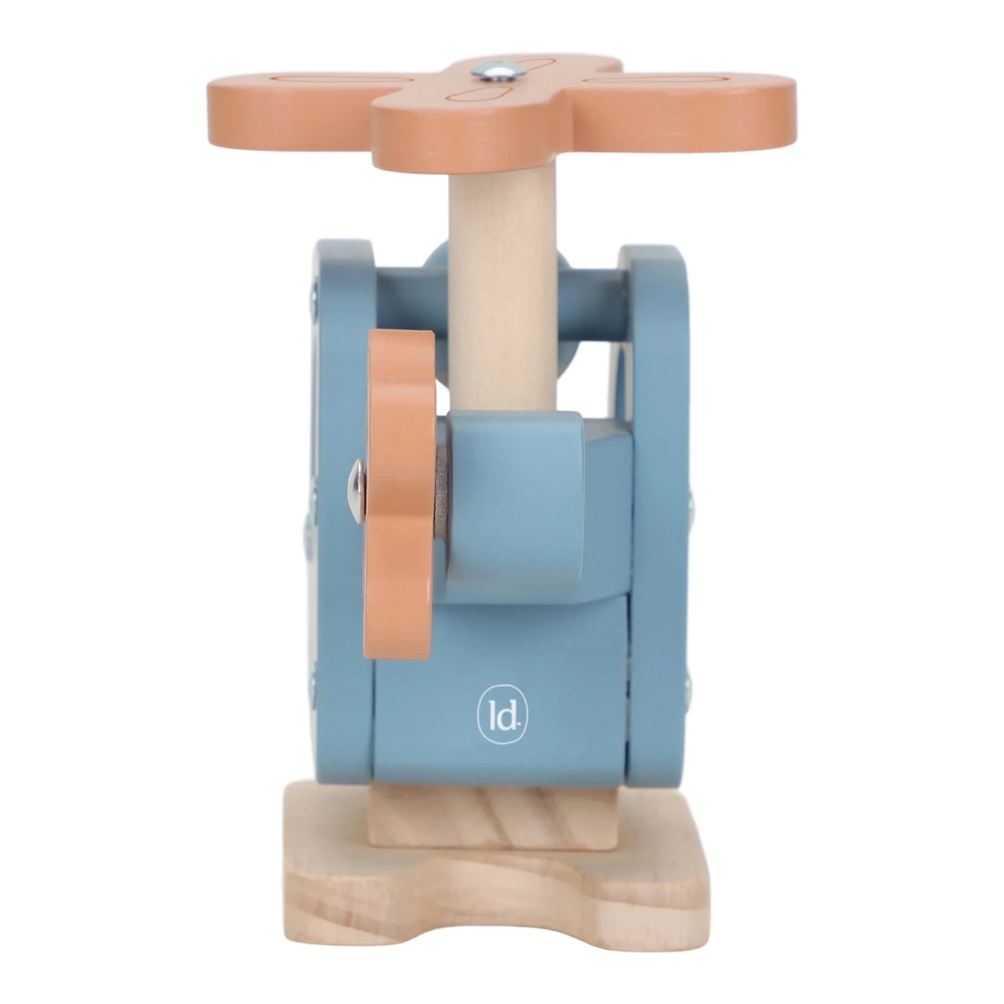 Elicottero in legno con personaggio