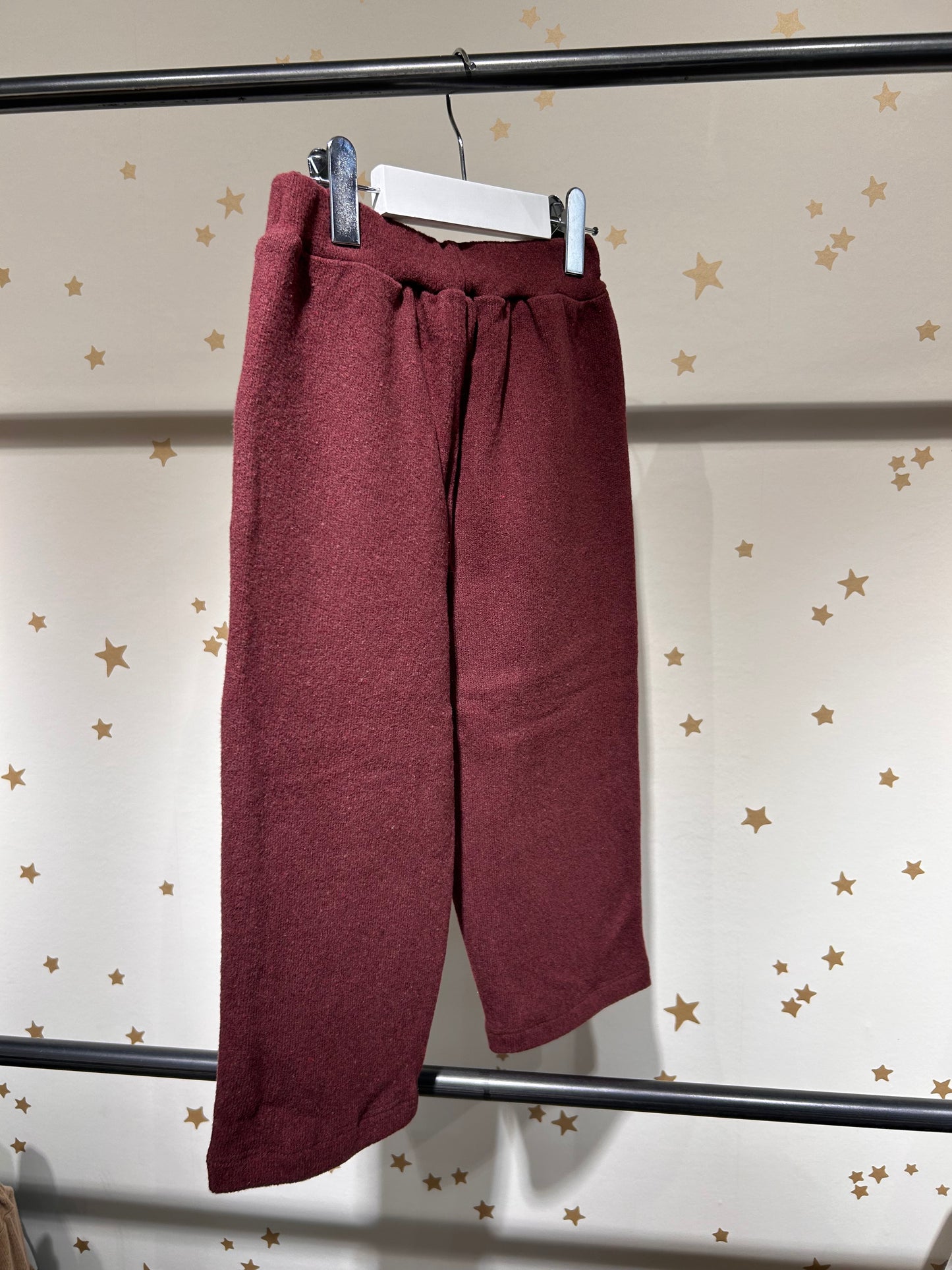 Pantalone caldo cotone borgogna