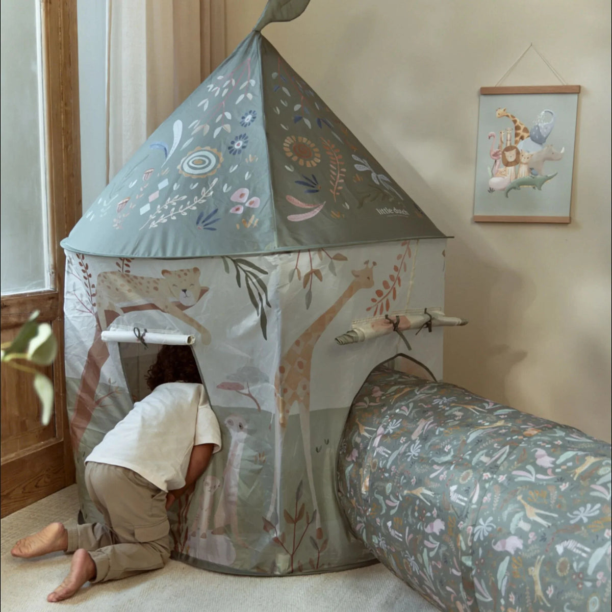 Tenda gioco con tunnel Safari Friends