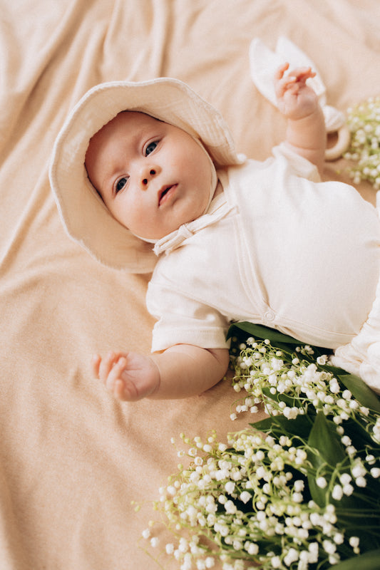 Body kimono ecru jersey GOTS