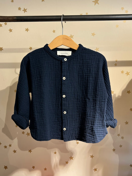 Camicia baby coreana in mussola Notte