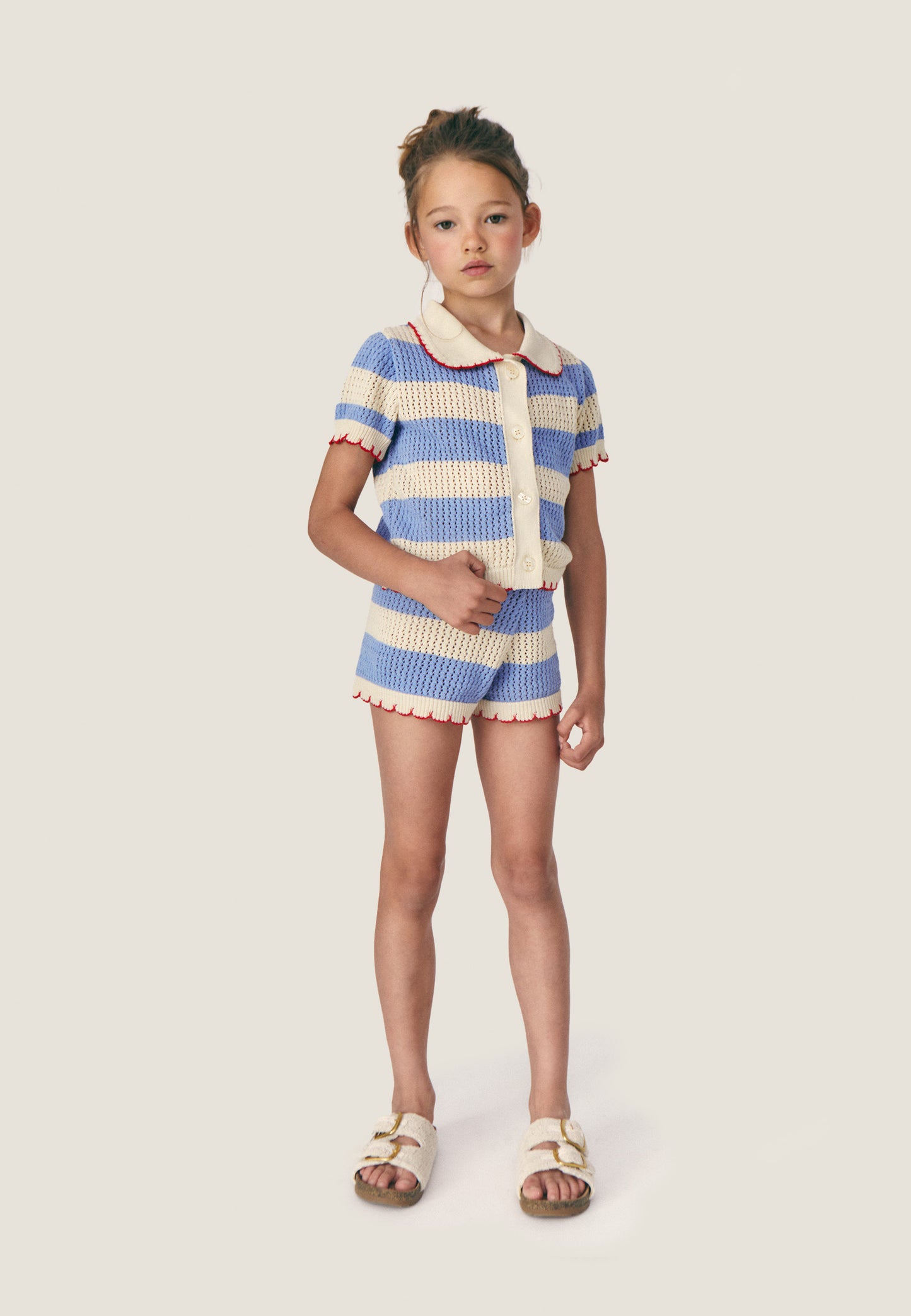 Shorts in maglia a righe Vita