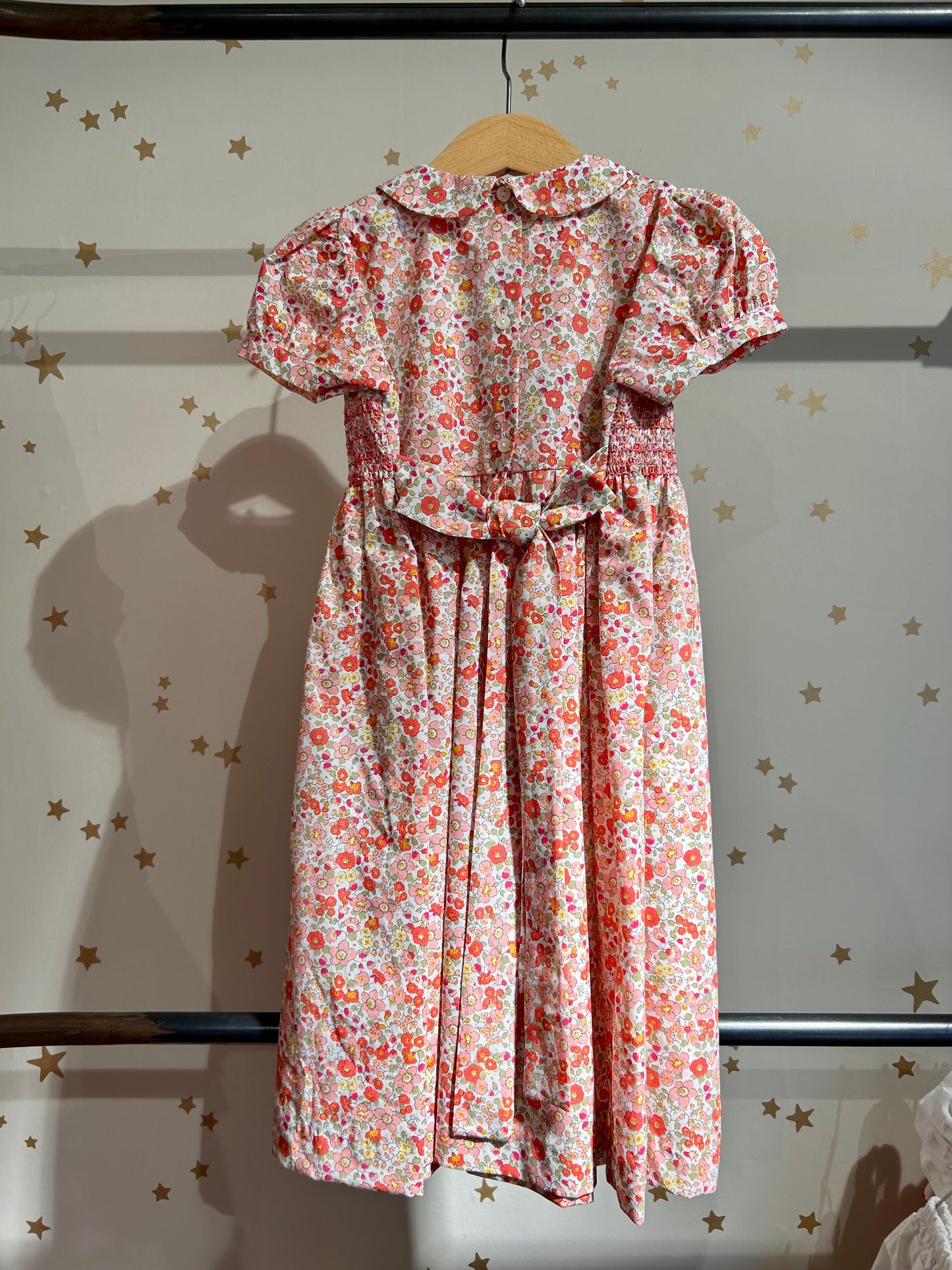 Abito fiori punto smock