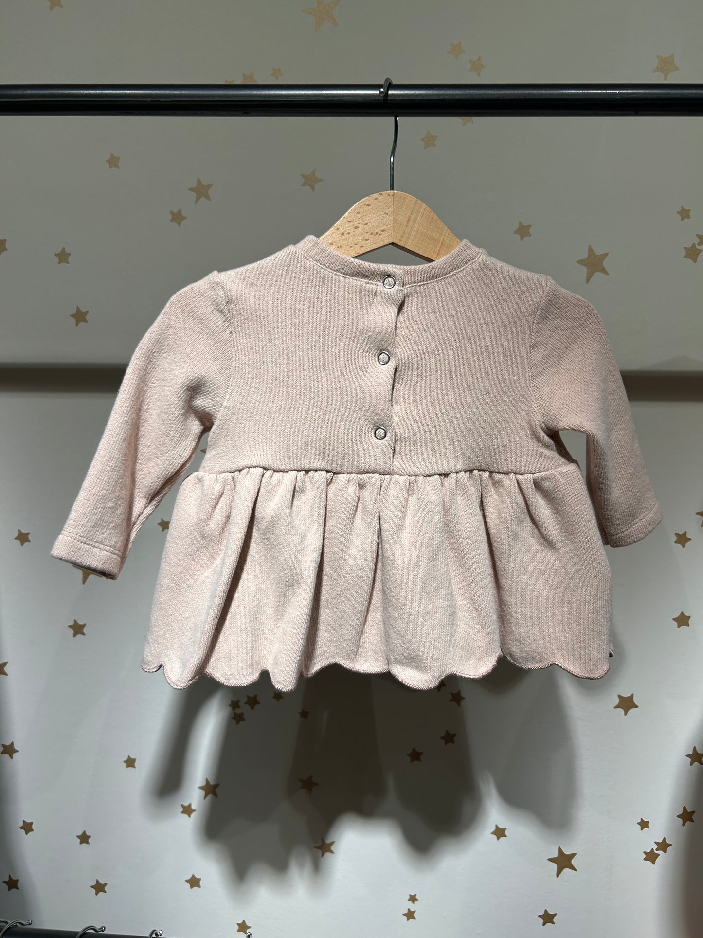 Blusa baby rosa confetto, in caldo cotone