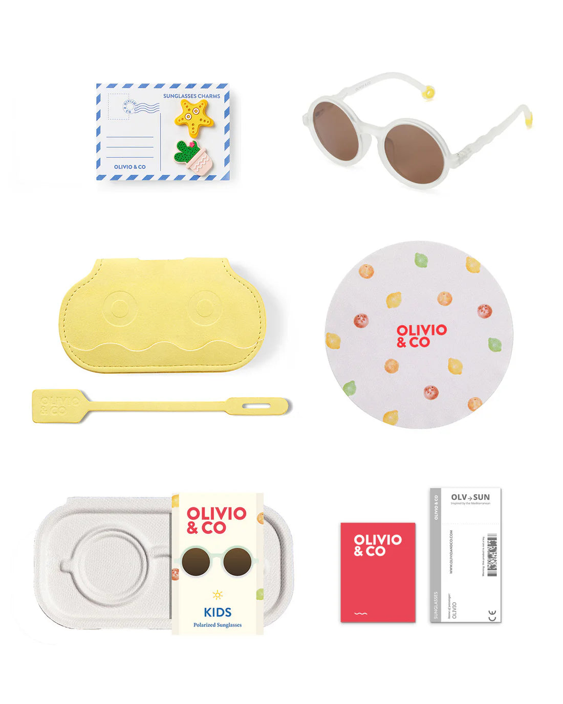 Occhiali da sole trasparenti rotondi bambino Citrus Grove 3-5 anni