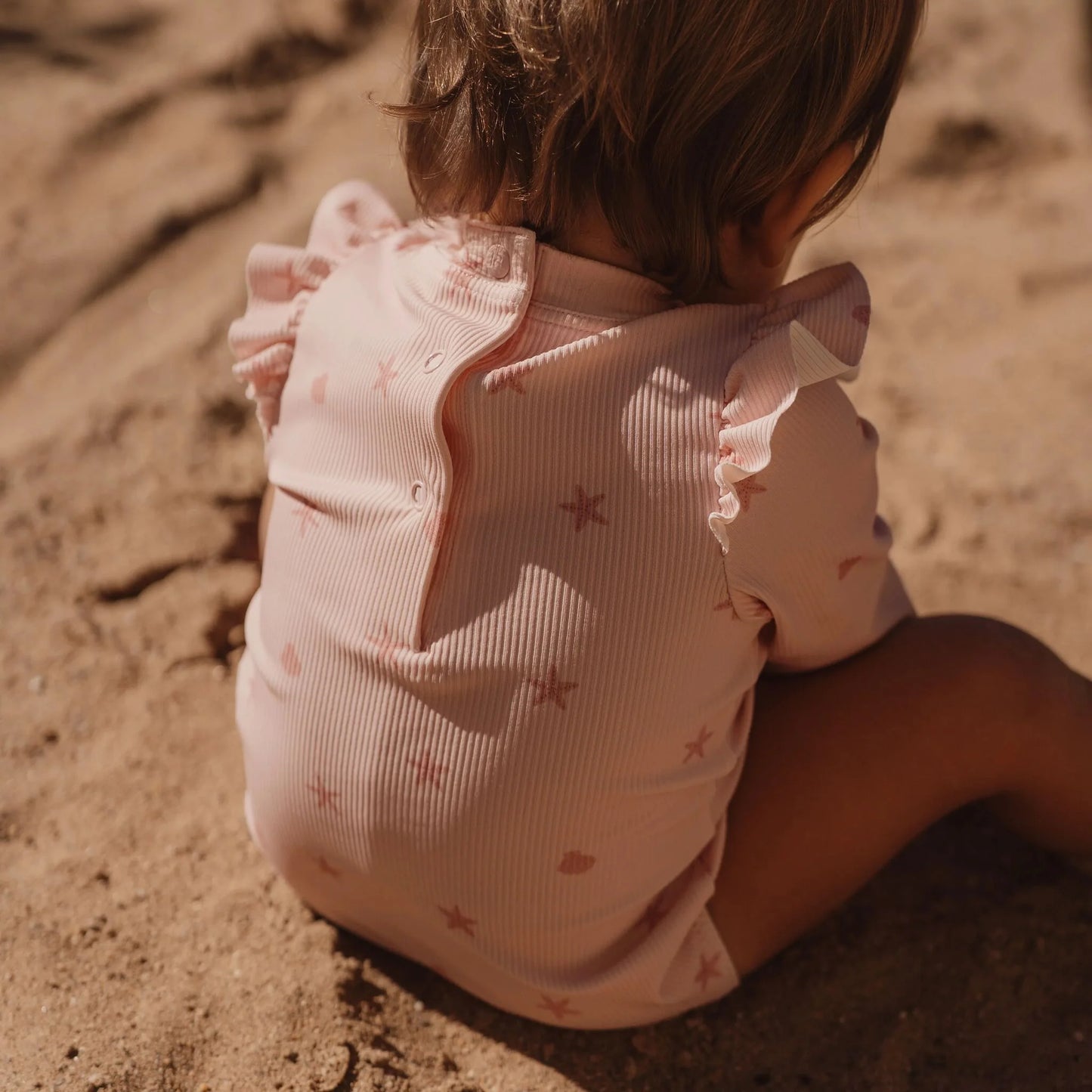 Costume da bagno a maniche lunghe UPF40 Rosa Conchiglie