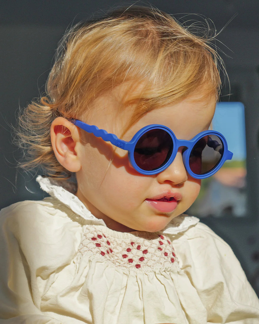 Occhiali da sole rotondi baby blu Midnight Berry 1-3 anni