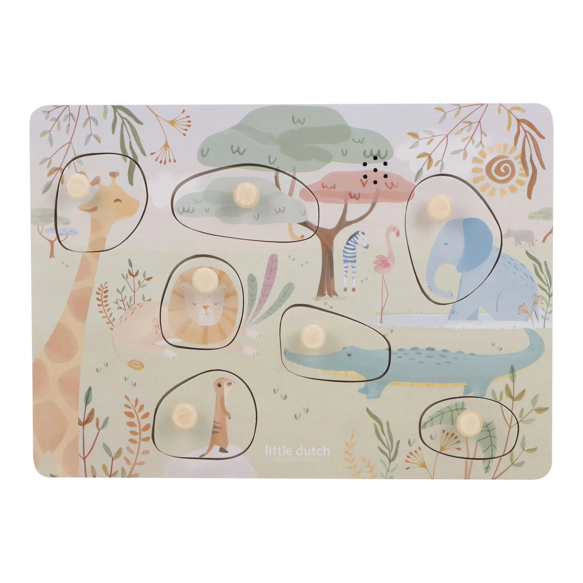Puzzle sonoro in legno Safari Friends
