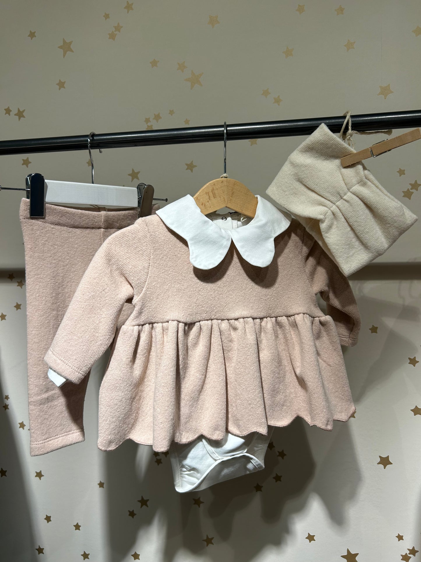 Blusa baby rosa confetto, in caldo cotone