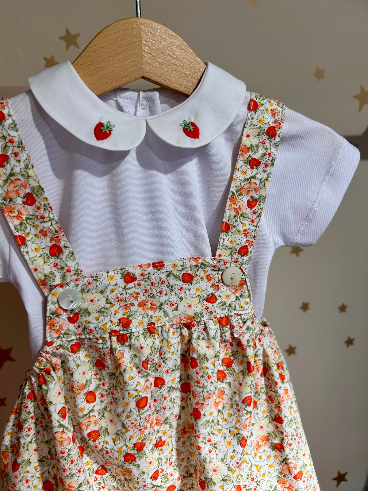 Fragole Ricamo A Filetti Body colletto ricamo fragole – MINI LOVERS
