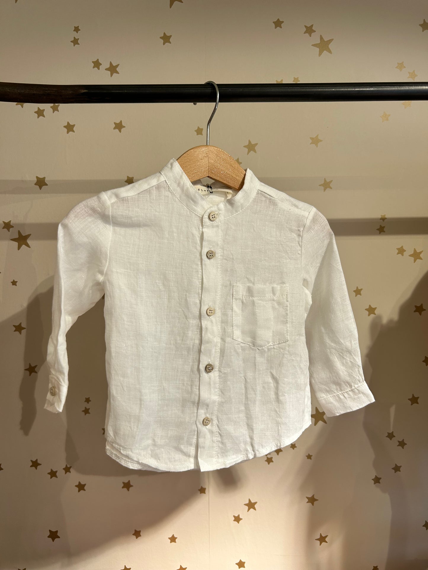 Camicia baby lino bianco