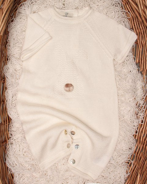 Pagliaccetto coniglietto in puro eucalipto