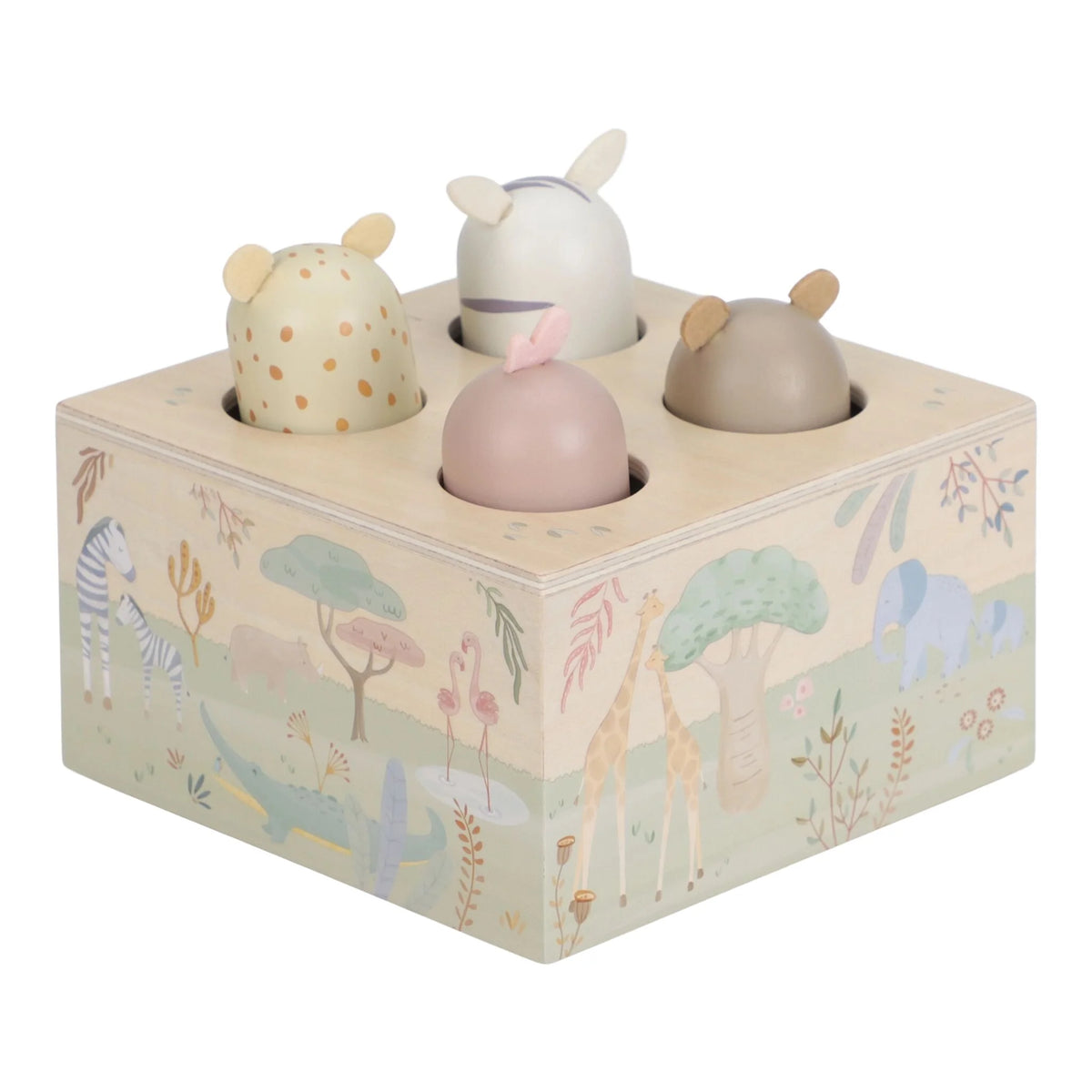 Gioco pop-up in legno Safari Friends