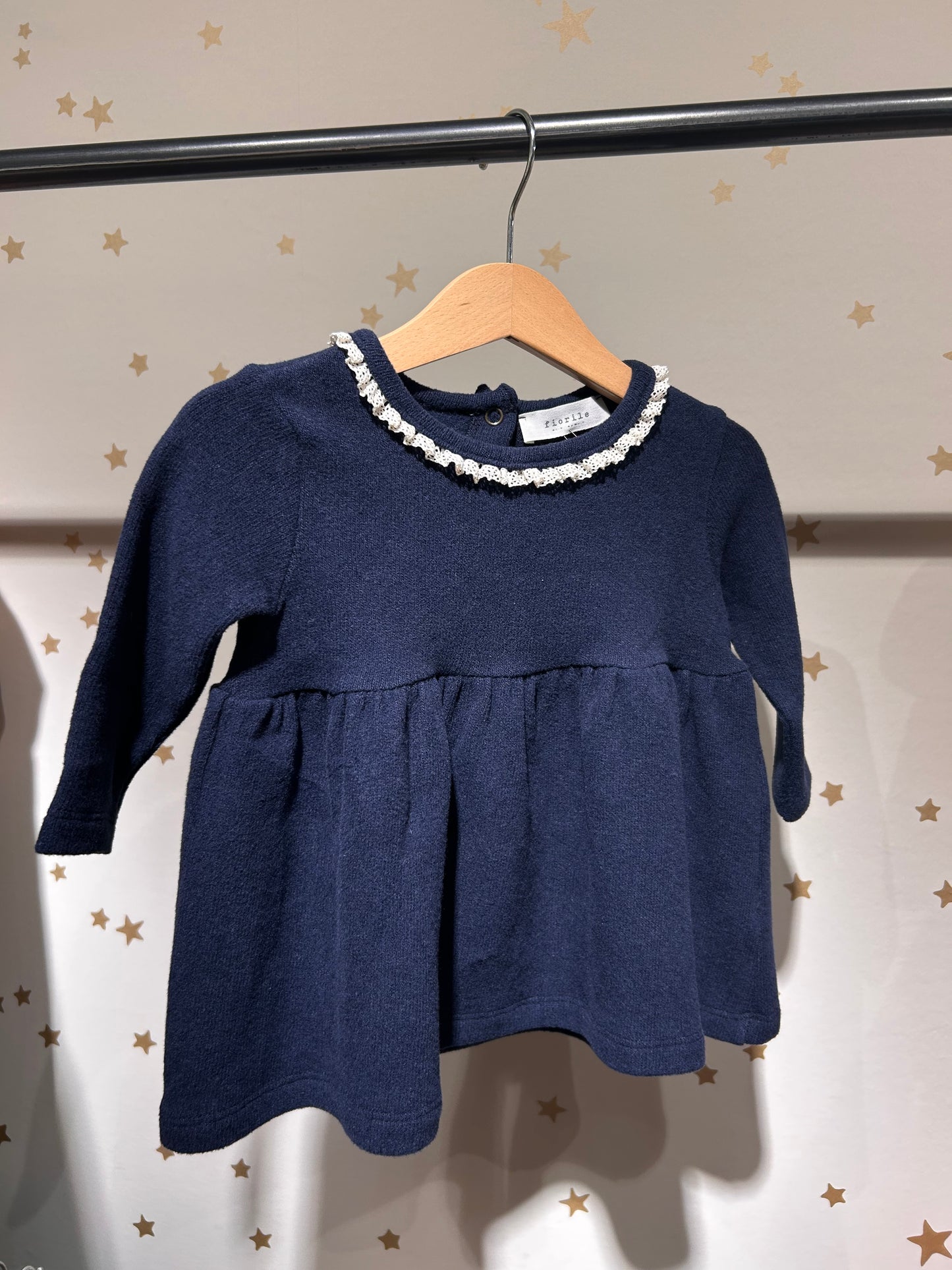 Abito baby caldo cotone blu