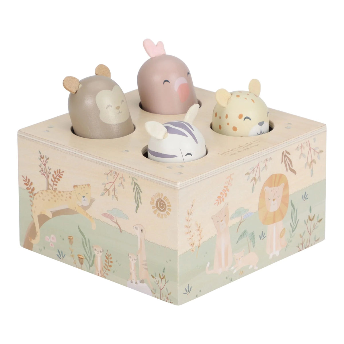 Gioco pop-up in legno Safari Friends
