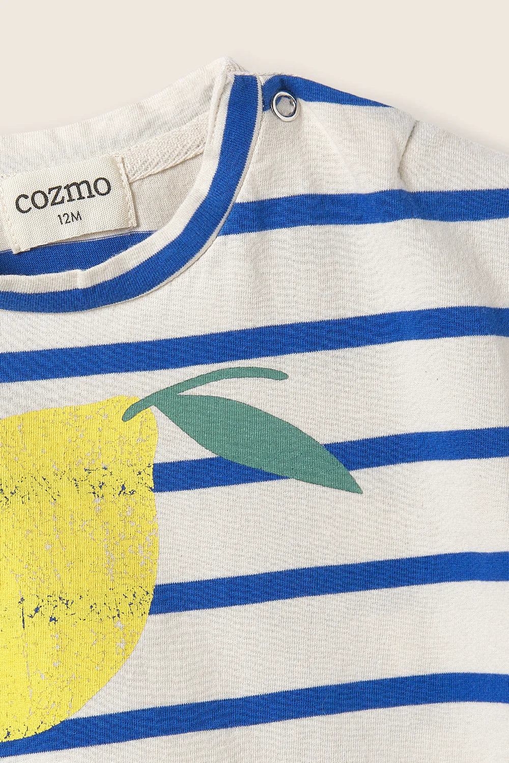 T-shirt neonato Aran a righe, stampa limone