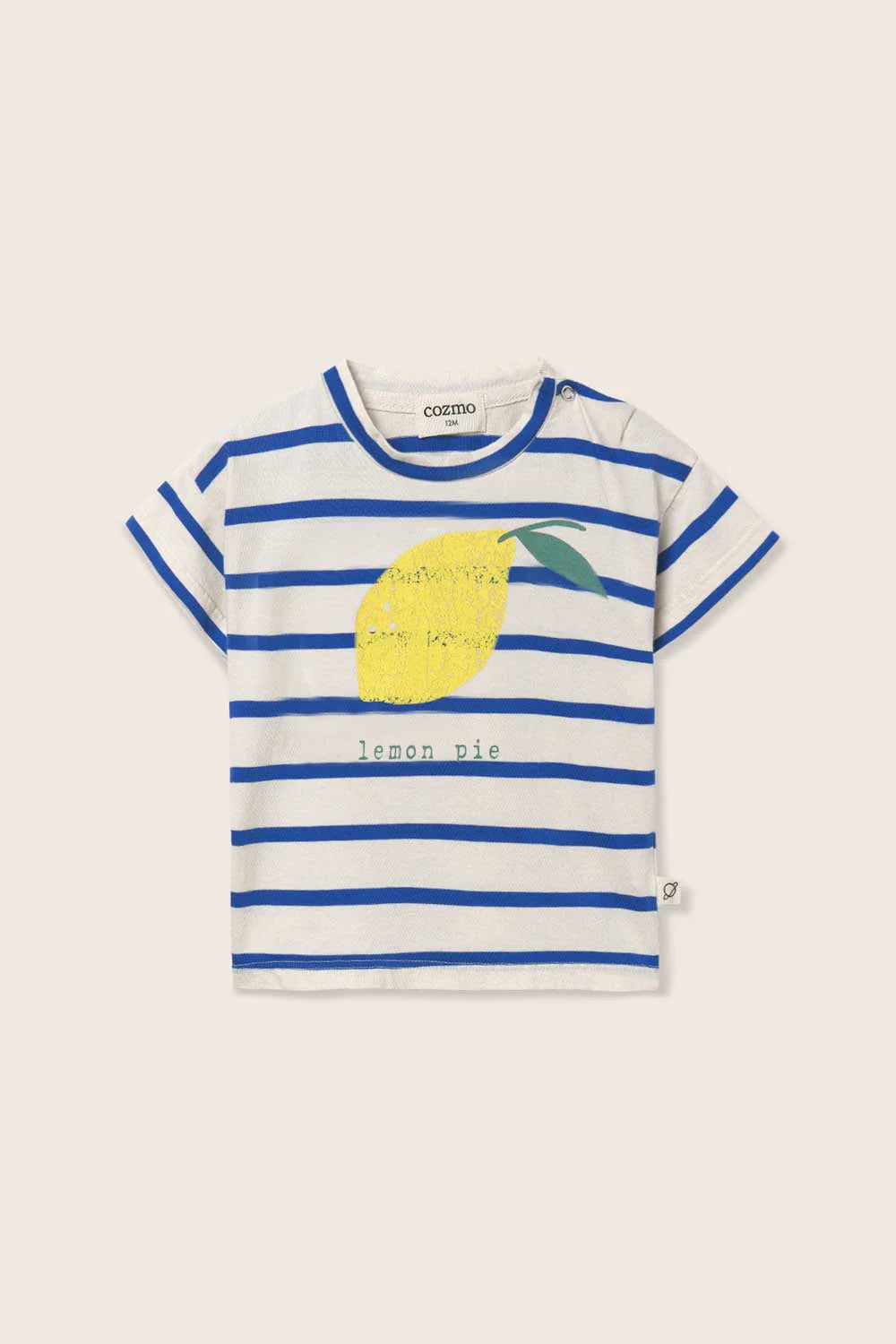 T-shirt neonato Aran a righe, stampa limone