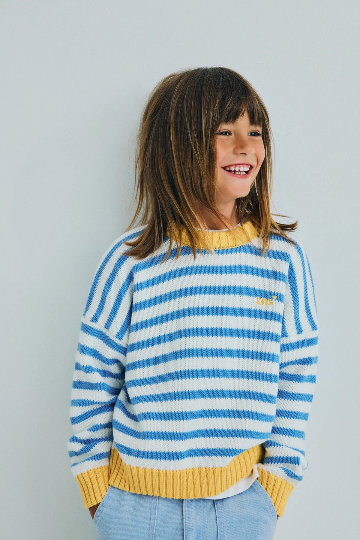 Maglione righe azzurre Marigold