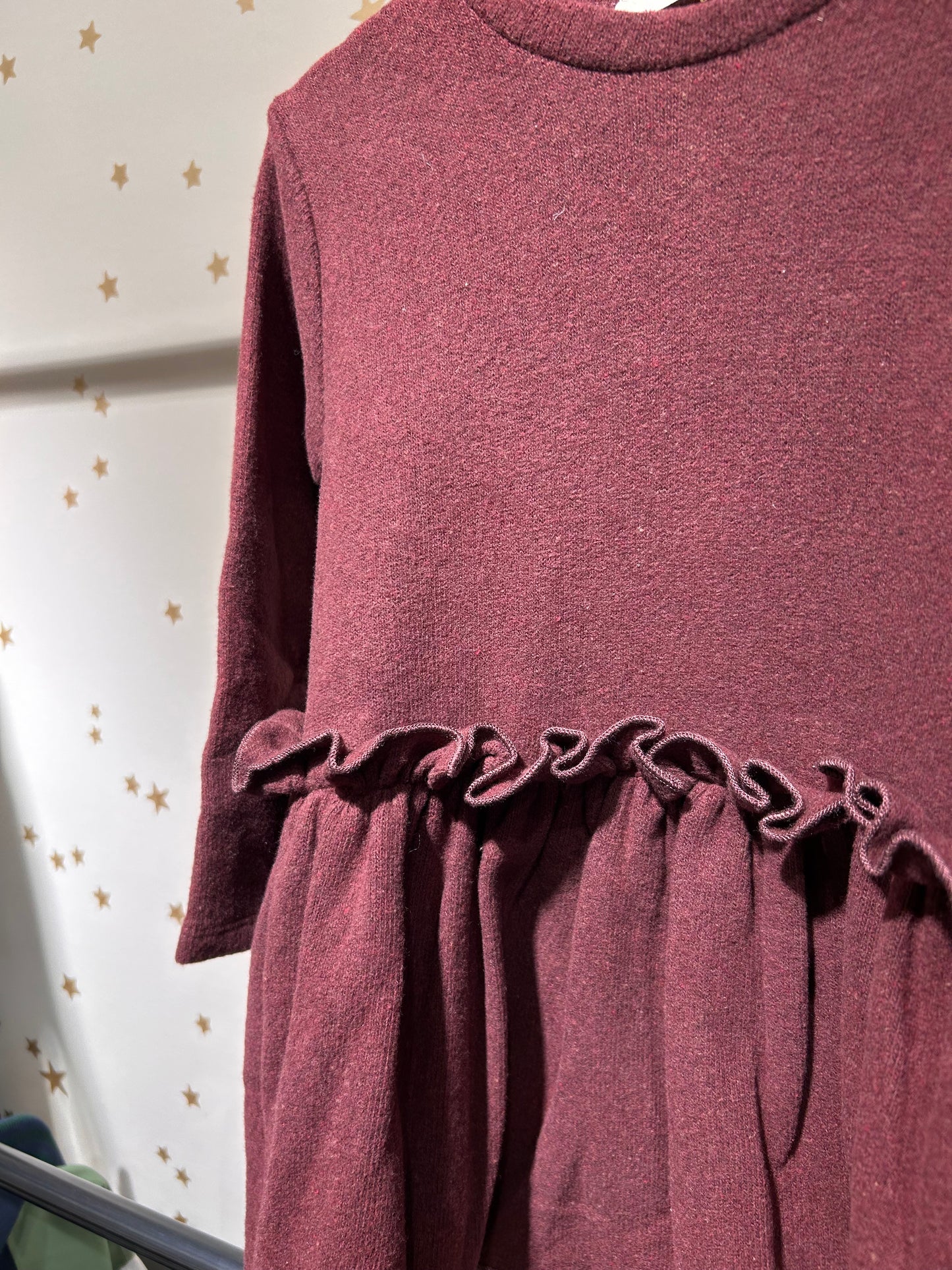 Abito caldo cotone borgogna