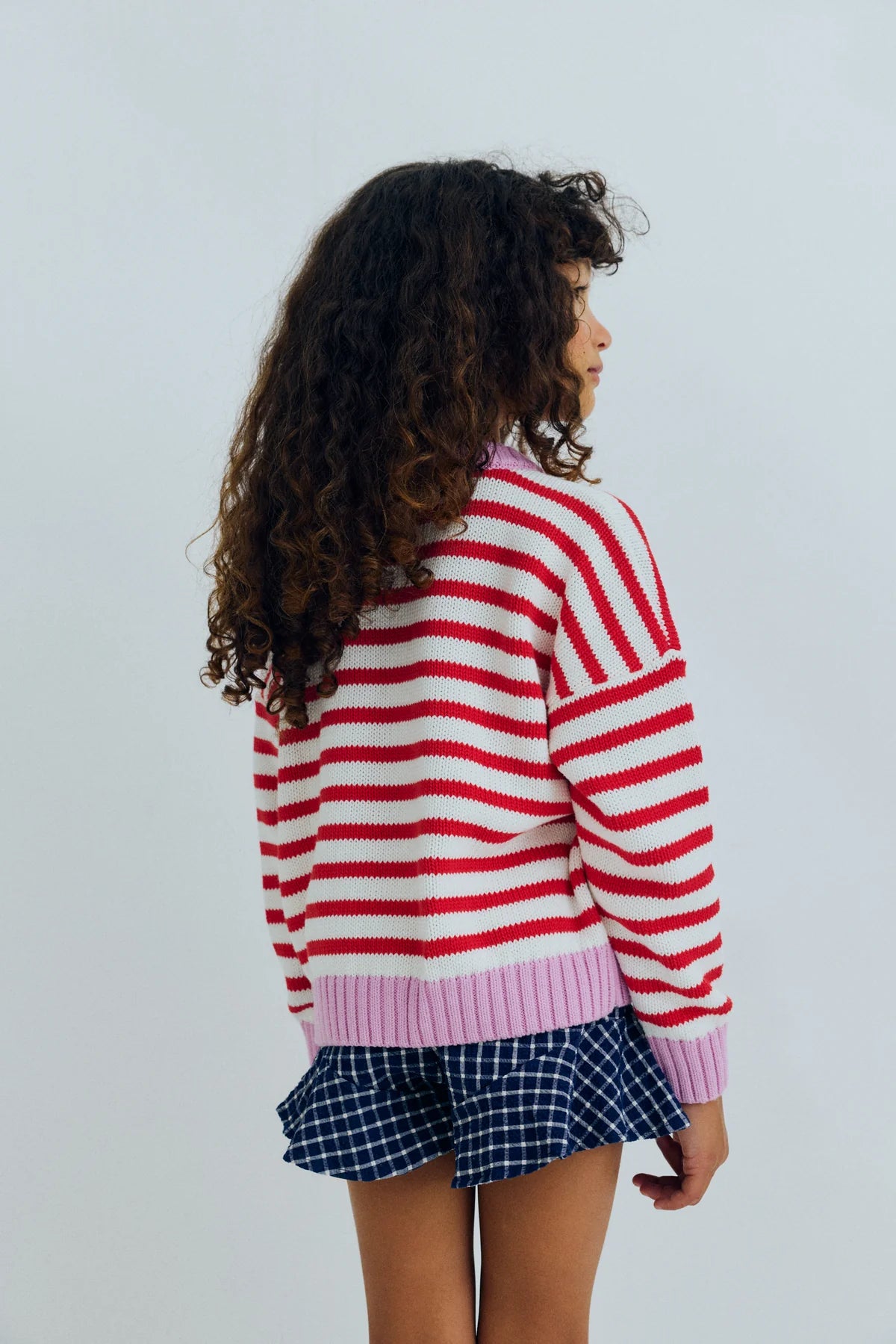 Maglione righe rosa Marigold