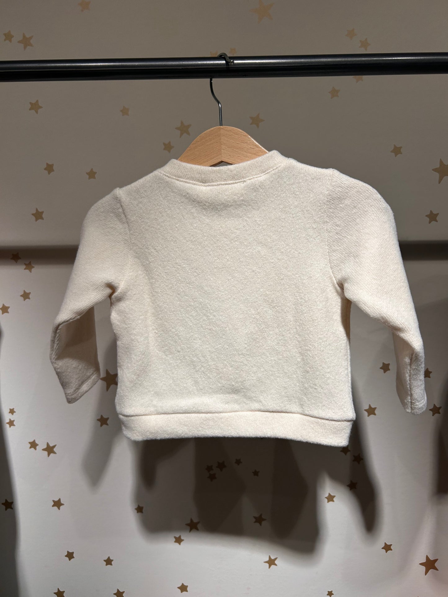 Cardigan caldo cotone avorio