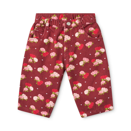 Jeans a fiori tasche a cuori Riley