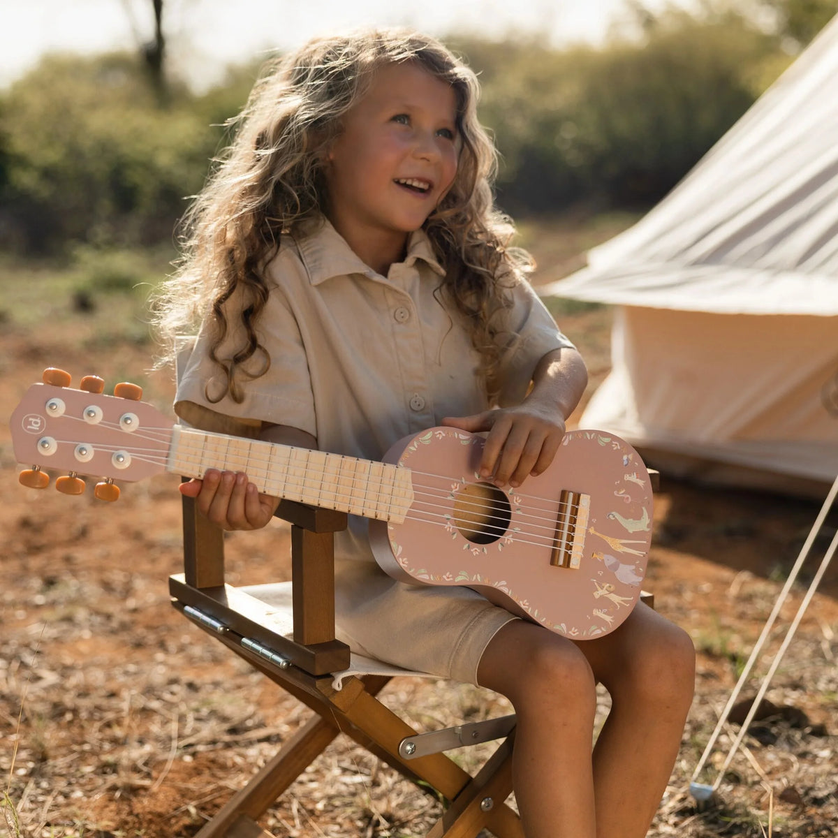 Chitarra rosa Safari Friends