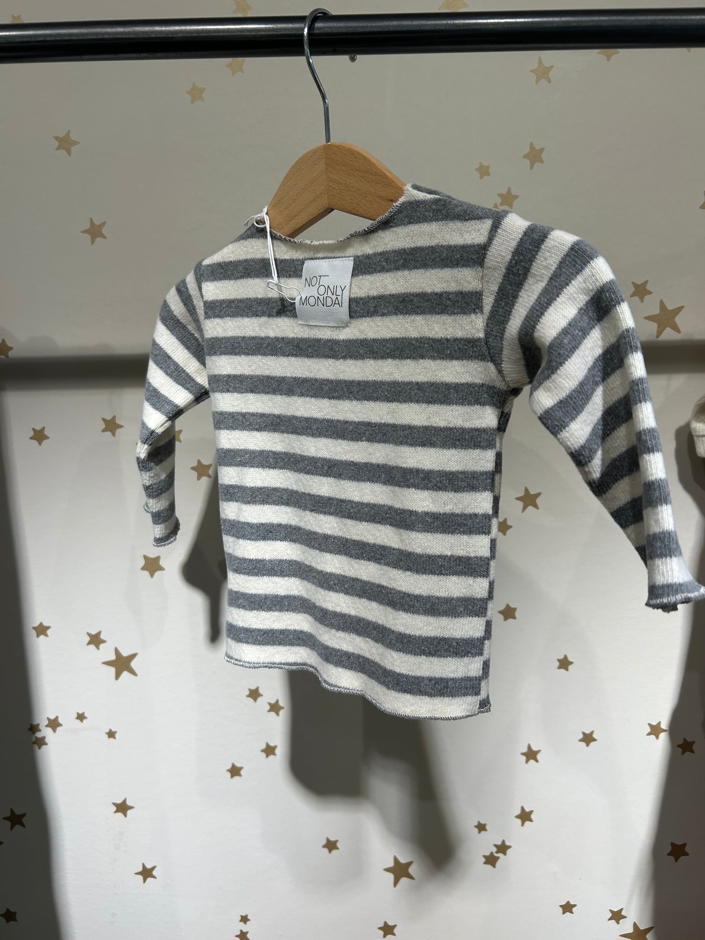 Maglietta Mammolo riga grigio caldo cotone