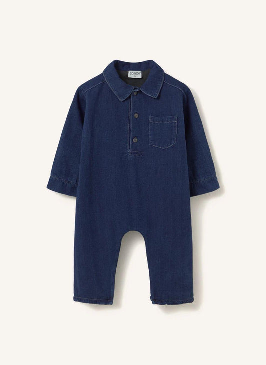 Tutina denim neonato