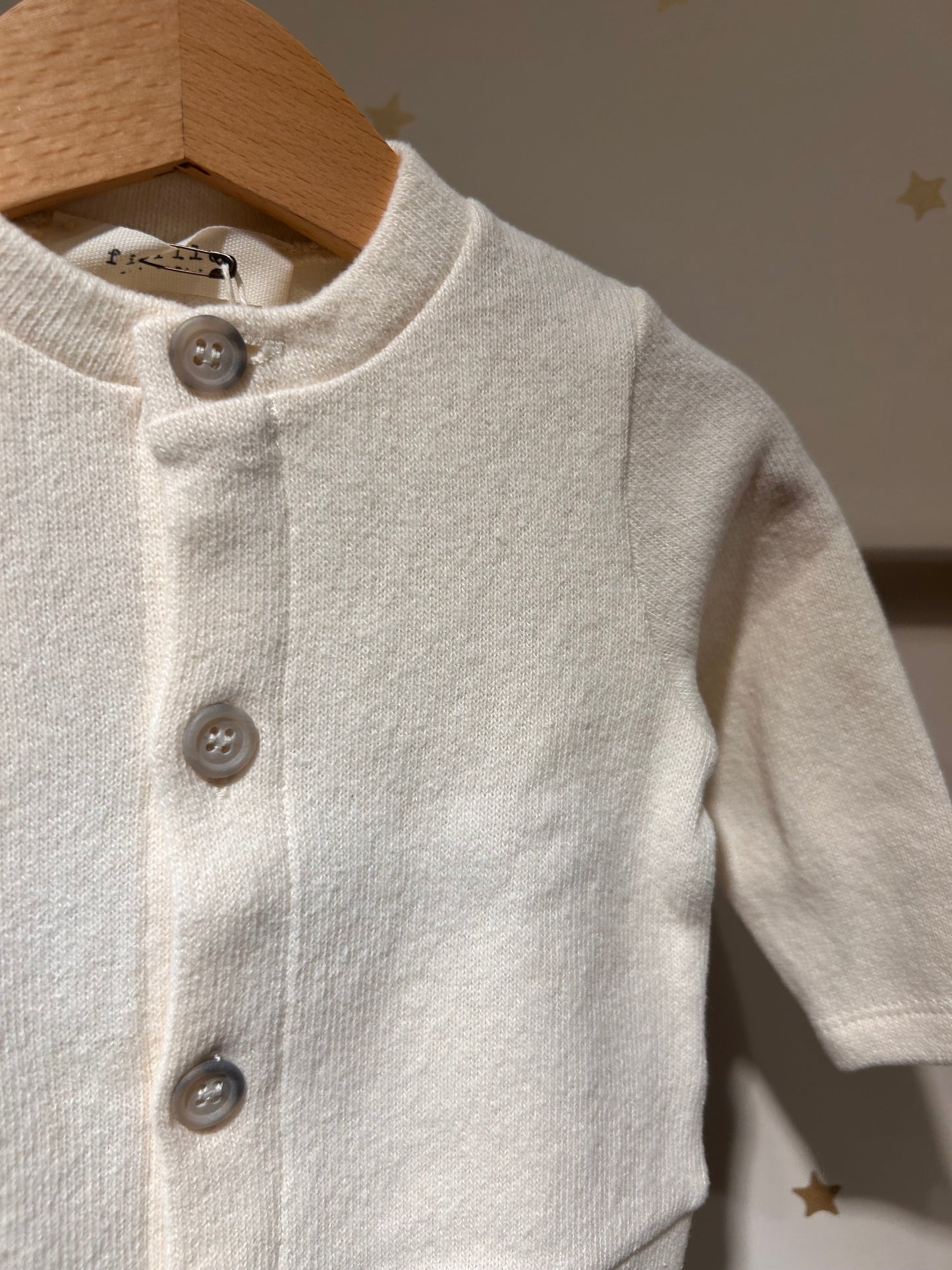 Cardigan caldo cotone avorio